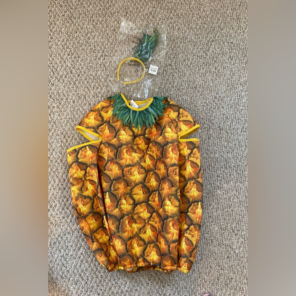 Hyde & Eek Brand. Pineapple Costume Unisex 2 Pc Tunic & Hat OS